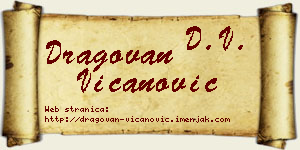 Dragovan Vicanović vizit kartica